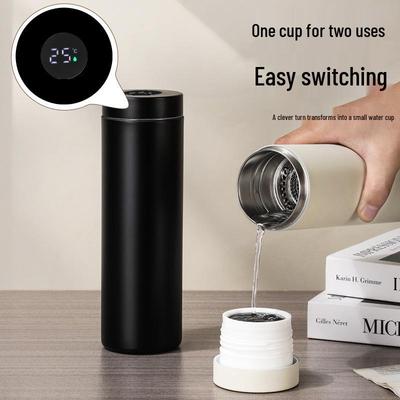 Premium Men's Thermos Cup: Smart Temperature Display, 304 Stainless Steel, Stylish, Wear-Resistant, Insulated for Hot & Cold Beverages.
