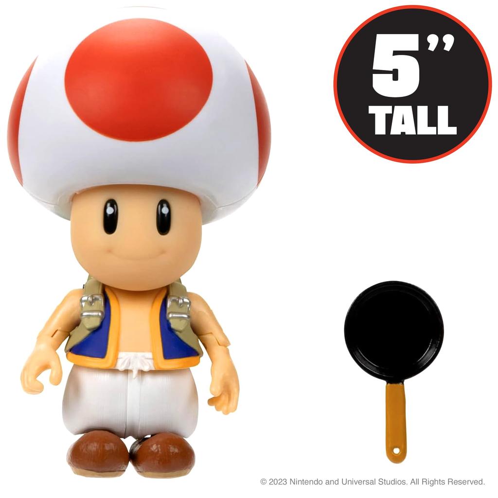 The Super Mario Movie Action Bros. 5-inch Figure/Toad