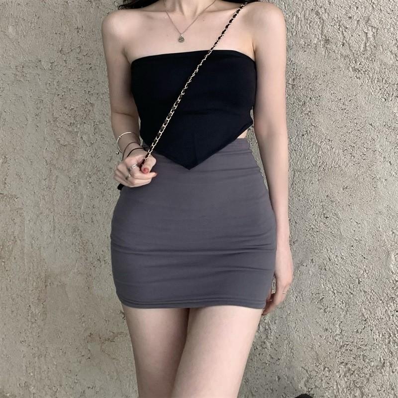 Summer Womens Bodycon Skirt With Zipper And Stretch Polyester For Casual Wear