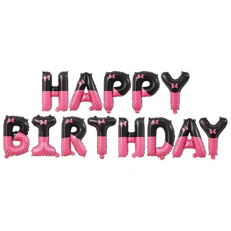 16 Inch Happy Birthday Letter Foil Balloons Set Wide Application for Birthday Party Anniversary Wall Backdrop Decor