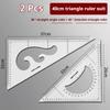 Triangle Ruler Measurement Tool Isosceles Triangle Hand-drawn Triangle Board Professional Square Protractor Woodworking Tools