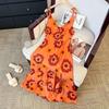 Bohemian Beach Print Dress for Island Vacations