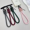 New Nylon Wrist Phone Hanger Rope Short Bold Weaving PU Leather Head Hanger Sturdy Pendant Anti Loss Handheld Phone Shell Rope