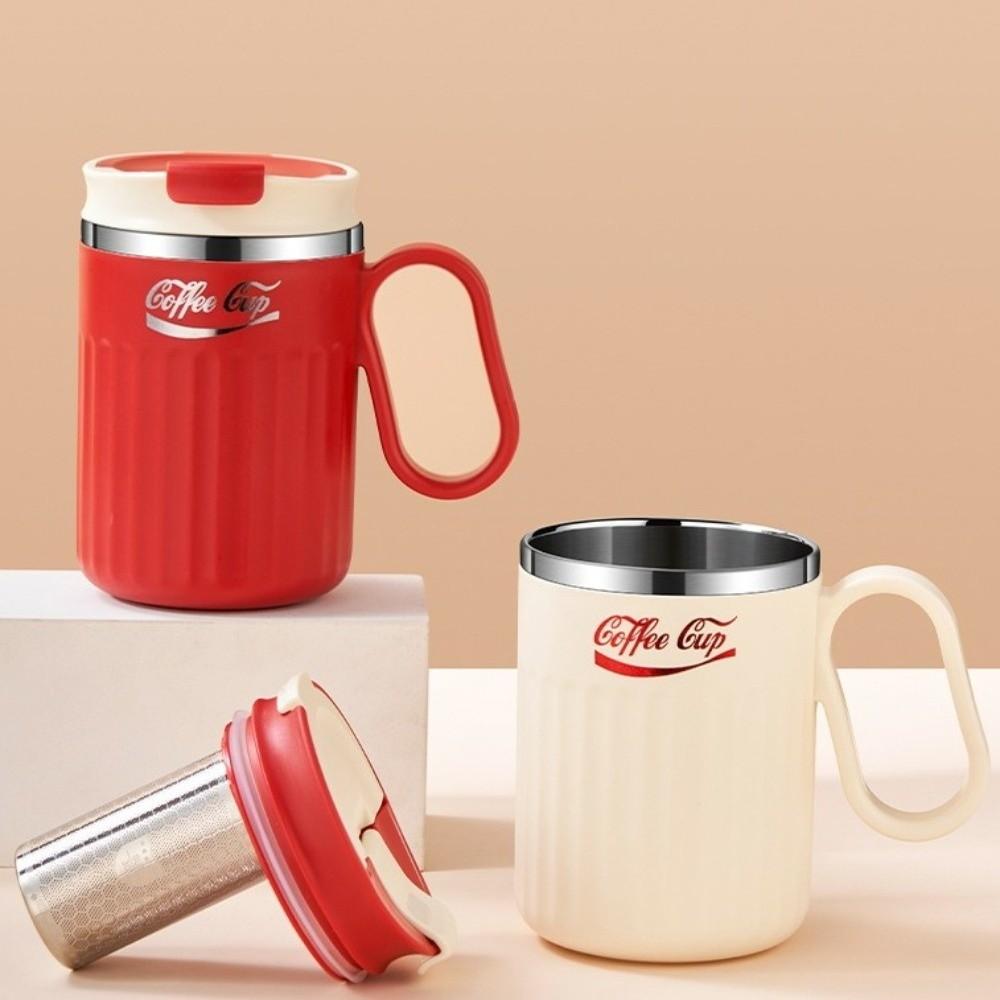 

with Tea filter Thermal Mug 304 Stainless Steel Inner Milk Tea Cup Students Water Cup чорний