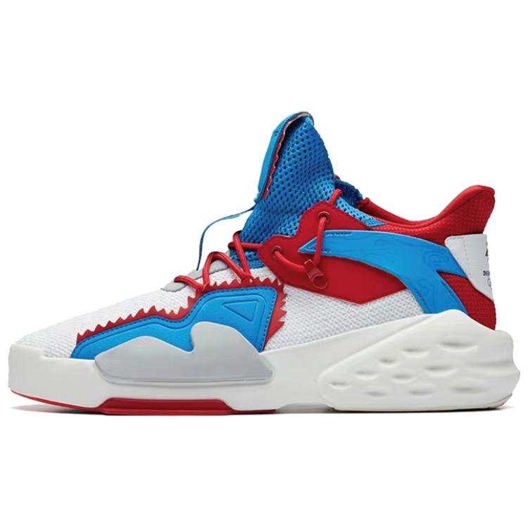 

New Anta Bastard Durable Breathable Full Coverage Lightweight Mid-Top Casual Shoes Men s Red Blue 11938099-3 43