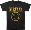 Nirvana Men's Smile One Sided Slim Fit T-Shirt Black