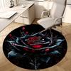 1pc Gothic Rose with Blood Droplets Round Carpet, Perfect for Decorating Chairs, Living Rooms, Or Bedrooms, for Living Room.189