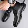 Botas de Invierno Cálidas de Cuero Genuino para Hombre con Forro de Lana de Caña Alta para Caminar, Ir al Trabajo, Exteriores y Clima Frío Tallas 38-44
