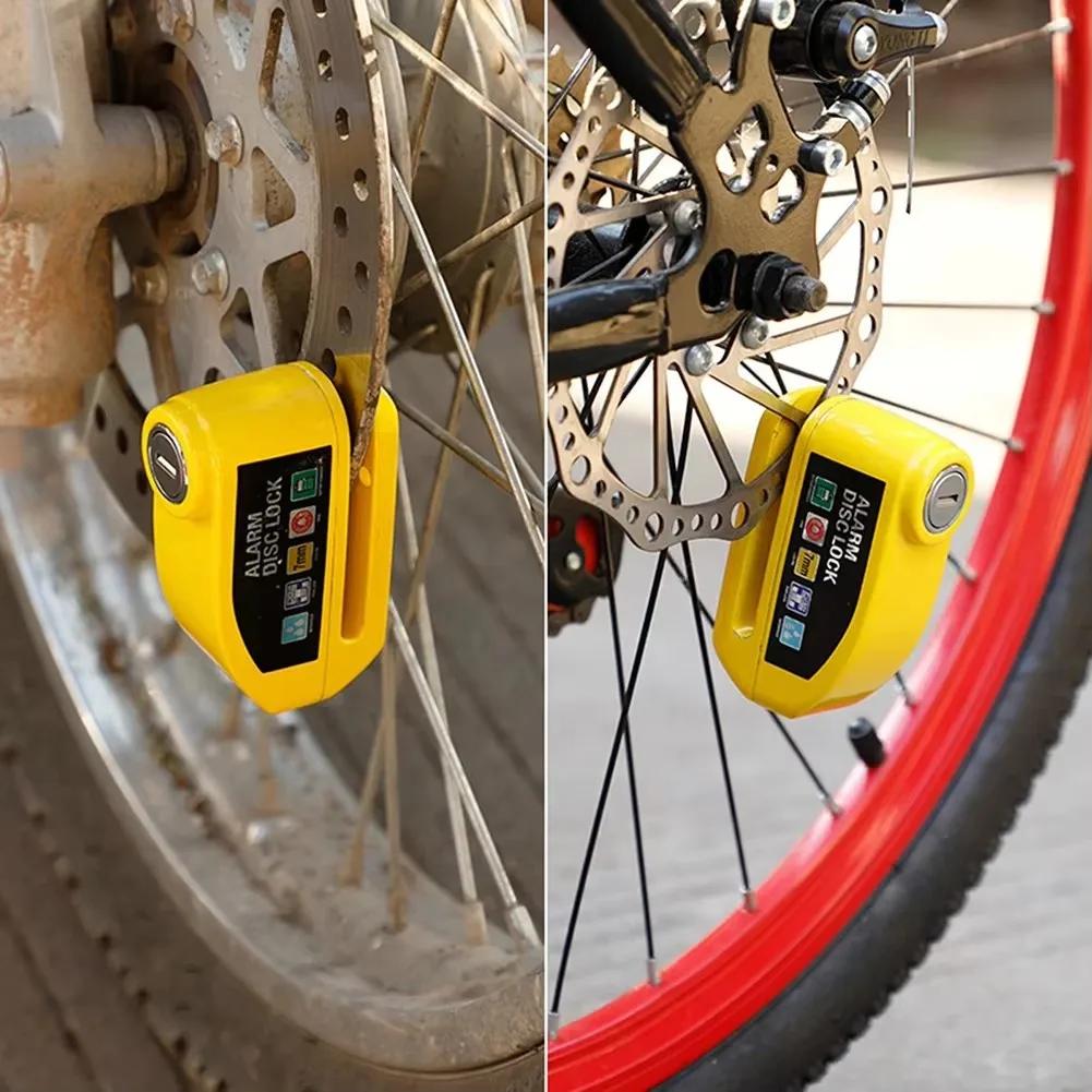130DB Allarme Moto Lucchetto Lucchetto a Disco Bici Avviso Sicurezza Lega Antifurto Impermeabile Blocco Pastiglia Disco Freno Lucchetto Disco Freno Bicicletta