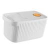 Rice Container Plastic Large Capacity Airtight with Lid Rice Bin for Grain Cereal Flours White 10kg