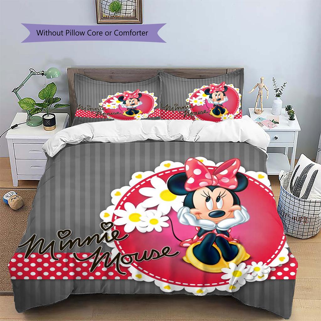 A Refreshing and Soothing Mickey Mouse Four-panel Print Bedding Set – The Perfect Choice for Decorating A Child's Bedroom.