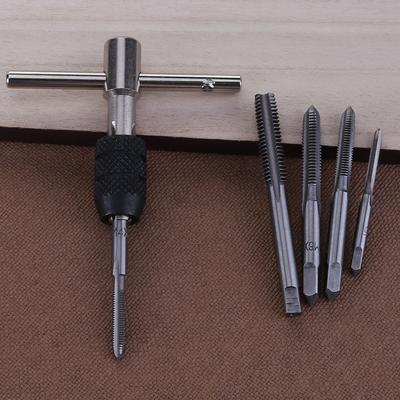 6pcs Portable T-type Tap Wrench Set M3/M4/M5/M6/M8 Tap Drill Wrench Tapping Threading Tool Machine Screw Thread Tap DIY Tool