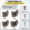 Brake Line Flaring Tool, 45 Degree Single, Double, and Bubble Flares for 3/16\", 1/4\", 5/16\" and 3/8\" Tube Size, Suitable for Soft Metal of Copper