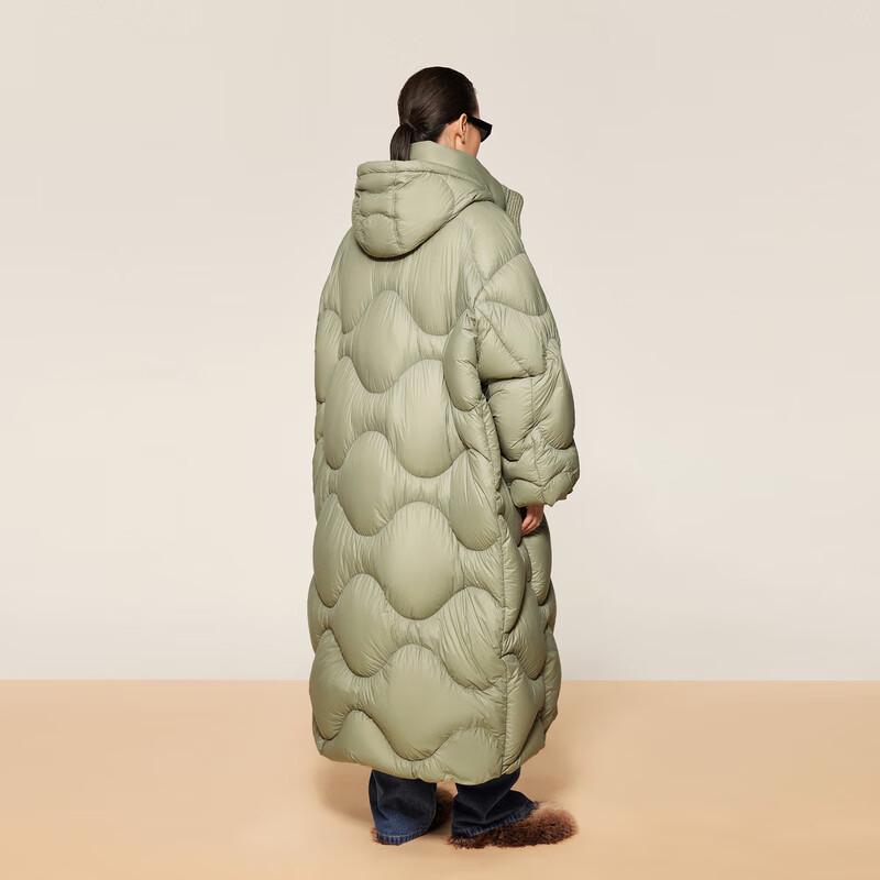 

LESS 2024 Winter Loose Fit Hooded Extra-Long Down Jacket S