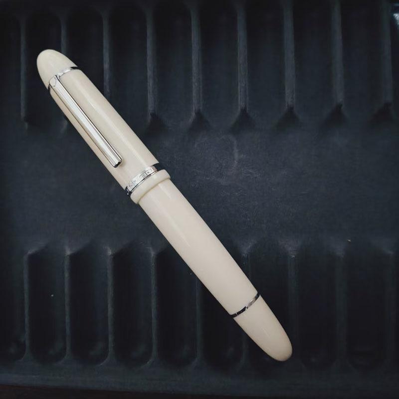 Jinhao X159 Gold Steel Fountain Pen with 40mm Iridium Nib, Straight Clip, and Giant Spiral Cap