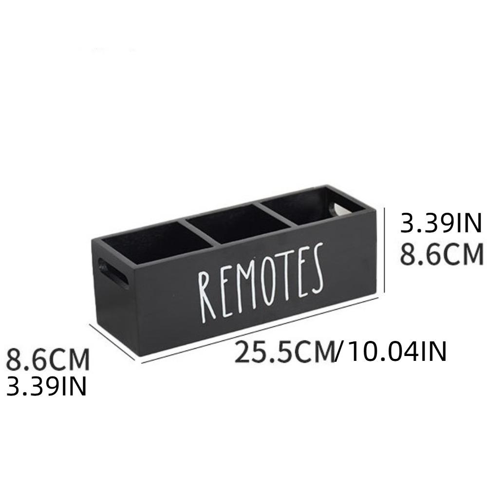 With Handle Desktop Storage Box Solid Wood Pencils Holder Black Desktop Organizer  Office