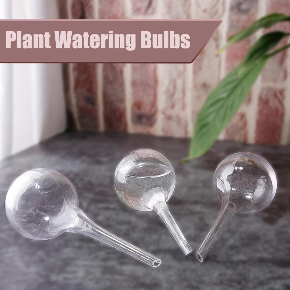 8pcs Clear Plant Watering Globes Plastic Self-Watering Bulbs Automatic Watering Globes Garden Water Device for Plant Indoor Outdoor