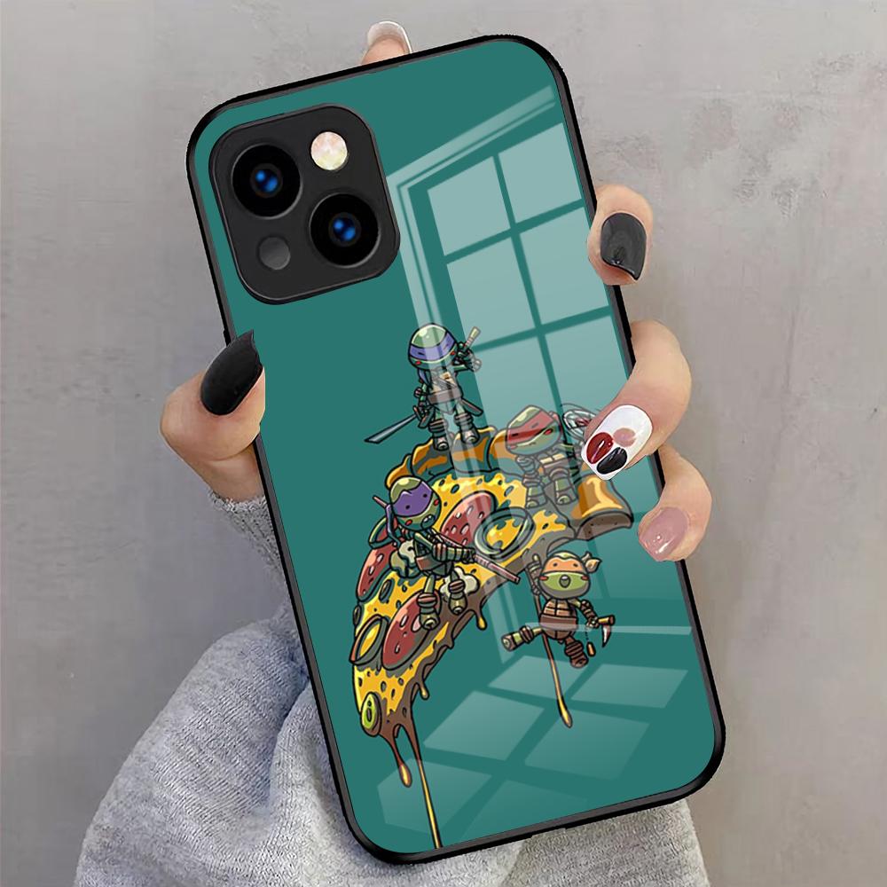 Anime Tortugas Ninjas Phone Case For IPhone 17 Pro Max 16 15 14 Pro Max 13 11 X Xs Xr 8 7Plus Glass Cover