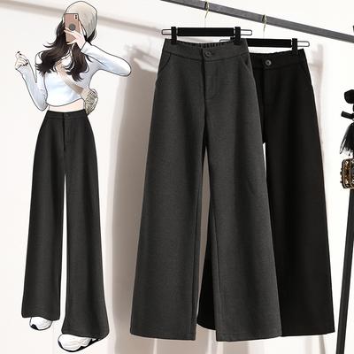 DIMANAF 2026 Plus Size Long Pants Spring Women Elastic Waist Loose Vintage Loose Casual Basic Solid Trousers Pants
