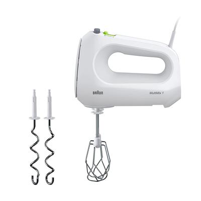 Braun Batteur à Main Multimix 1 HM1010WH Haut 4 Facile à Facile à Facile à Facile à Allemand Fabrication de Douceurs Fraîches Crêpe Blanc Léger, Compact, Silencieux,