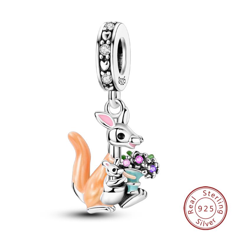 Mother'S Day Copper Pink Heart Shape Embrace Mom Charms Pendants Fit Qikaola Original Bracelet Diy Jewelry Gift