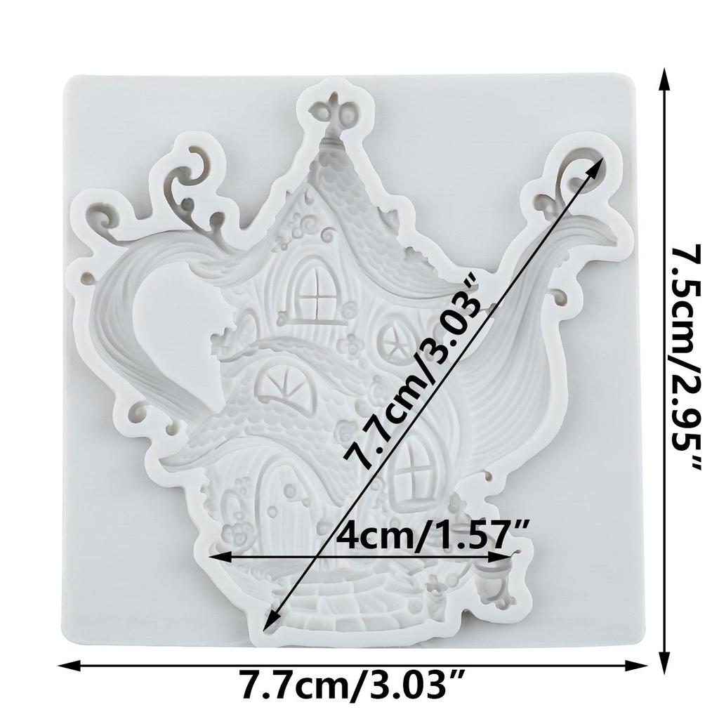Fairy Garden House Silicone Mold Teapot House Fondant Molds Cake Decorating Tools Theme Cake Dessert Decorated Chocolate Candy Mold