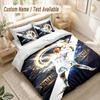 Custom Name Bedding Set 3 PiecesCristiano Ronaldo Print Duvet Cover + 2 Pillowcases Soft Bed Decor