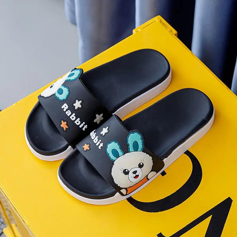 Fashion Bathroom Home Open Toe Indoor Women's Slippers and Ladies Sandals Anime 2024 Platform Slides Kawaii Cute House Cartoon Shoes W F