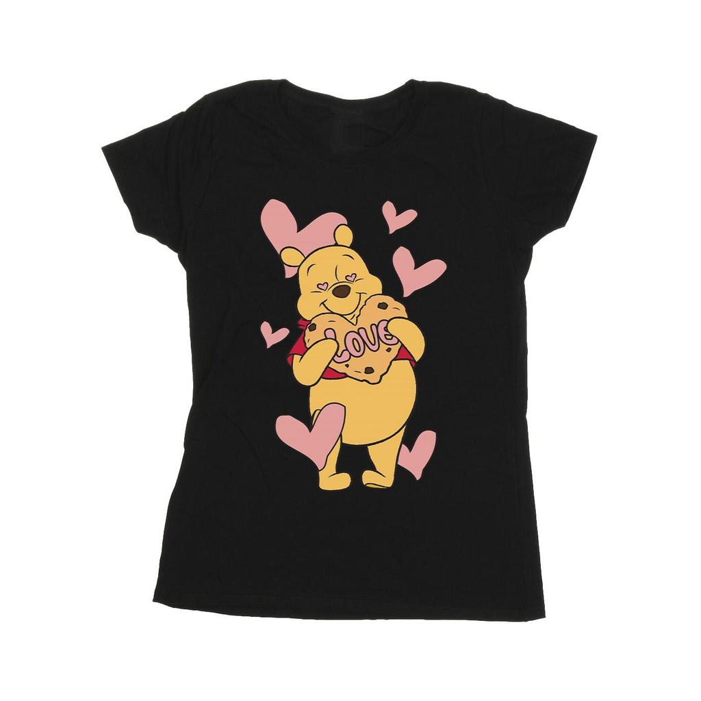 Winnie the Pooh Womens/Ladies Love Cookie Heart Cotton T-Shirt