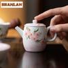 110ml Hand-painted Peach Blossom Teapot Handmade Tea Infuser Pot Tea Making Kettle With Ball Hole Flower Tea For Tea Ornaments