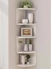 5-Layers Wooden Corner Shelf Display Stand Organizers Storage Floating Bookshelf Plant Holder Home Appliance Kitchen Accessories