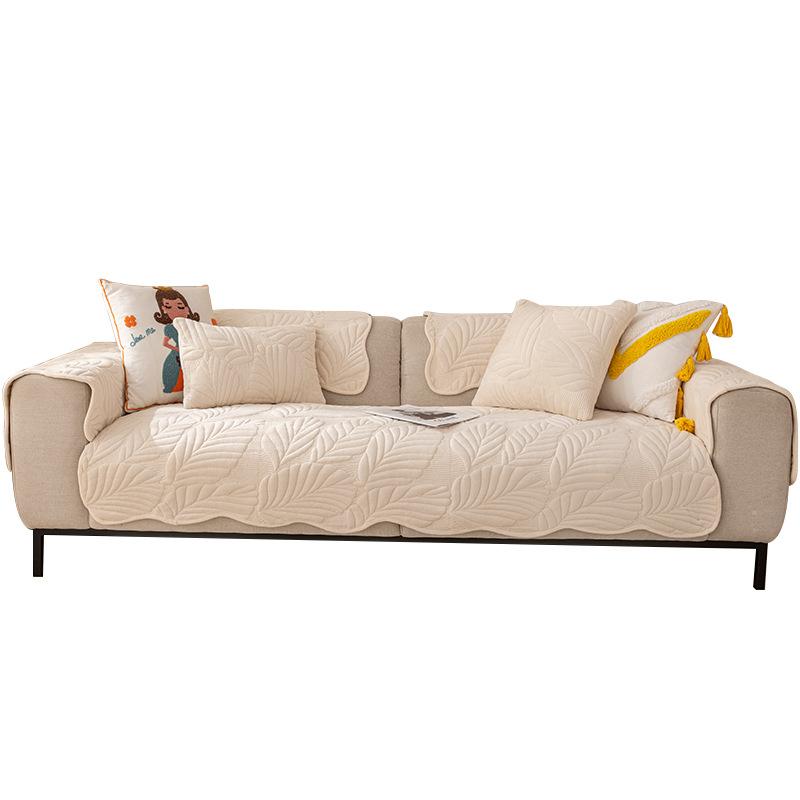 Modern Minimalist Milk Fiber Sofa Cushion Four Seasons Universal Non-Slip Seat Cushions Backrest Towel Cover Cloth Universal Sofa Cover