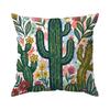 1,4 Pcs Vibrant Cactus And Desert Single-Sided Printed Pillowcase Cushion Cover,Suitable For Living Room,Bedroom,Car Decoration