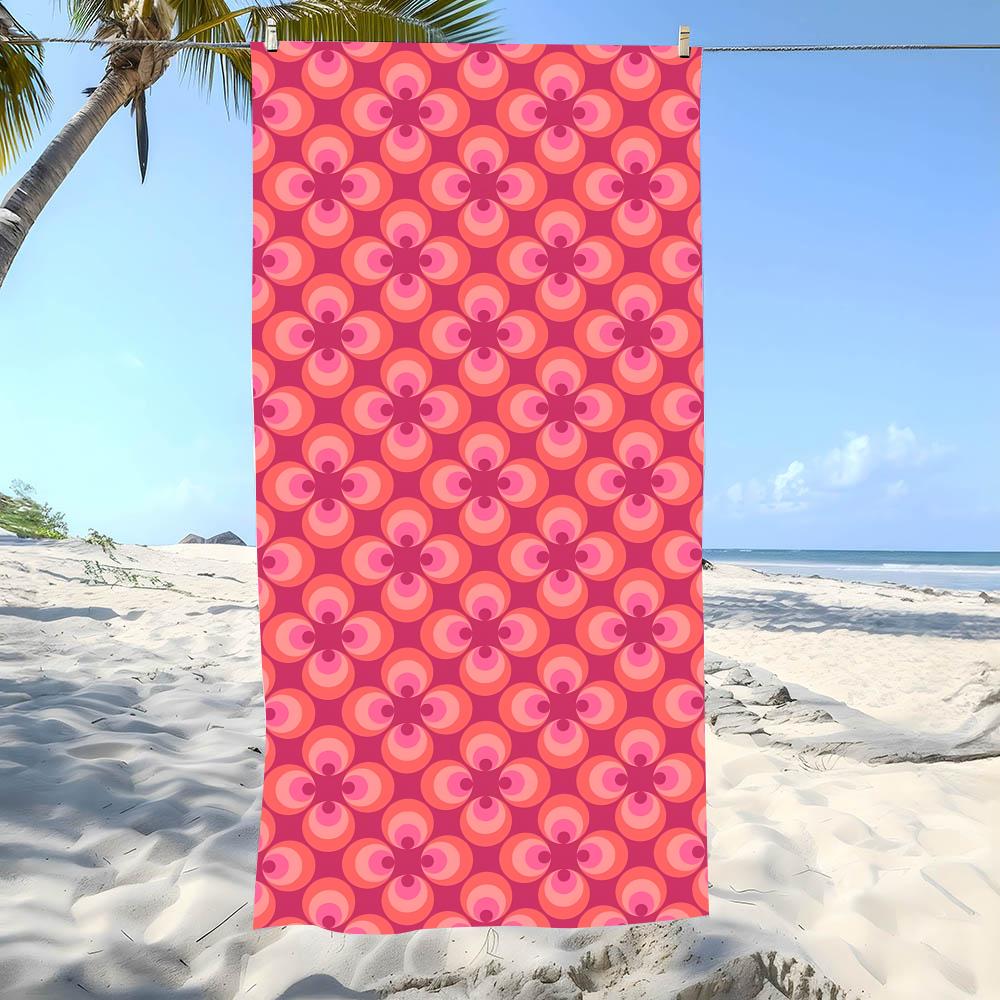 Quatrefoil Pattern Towel Beach Towel Oversized Super Absorbent Soft Swim Beachtowels For Men, Women