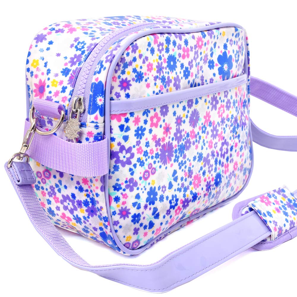 BUNTE Süßigkeiten-Stil Schultasche für Mädchen, Umhängetasche, Kinder-Kindergarten-Umhängetasche, Niedliches Blumenmuster Luftige Dusche (Lavendel) N0533200