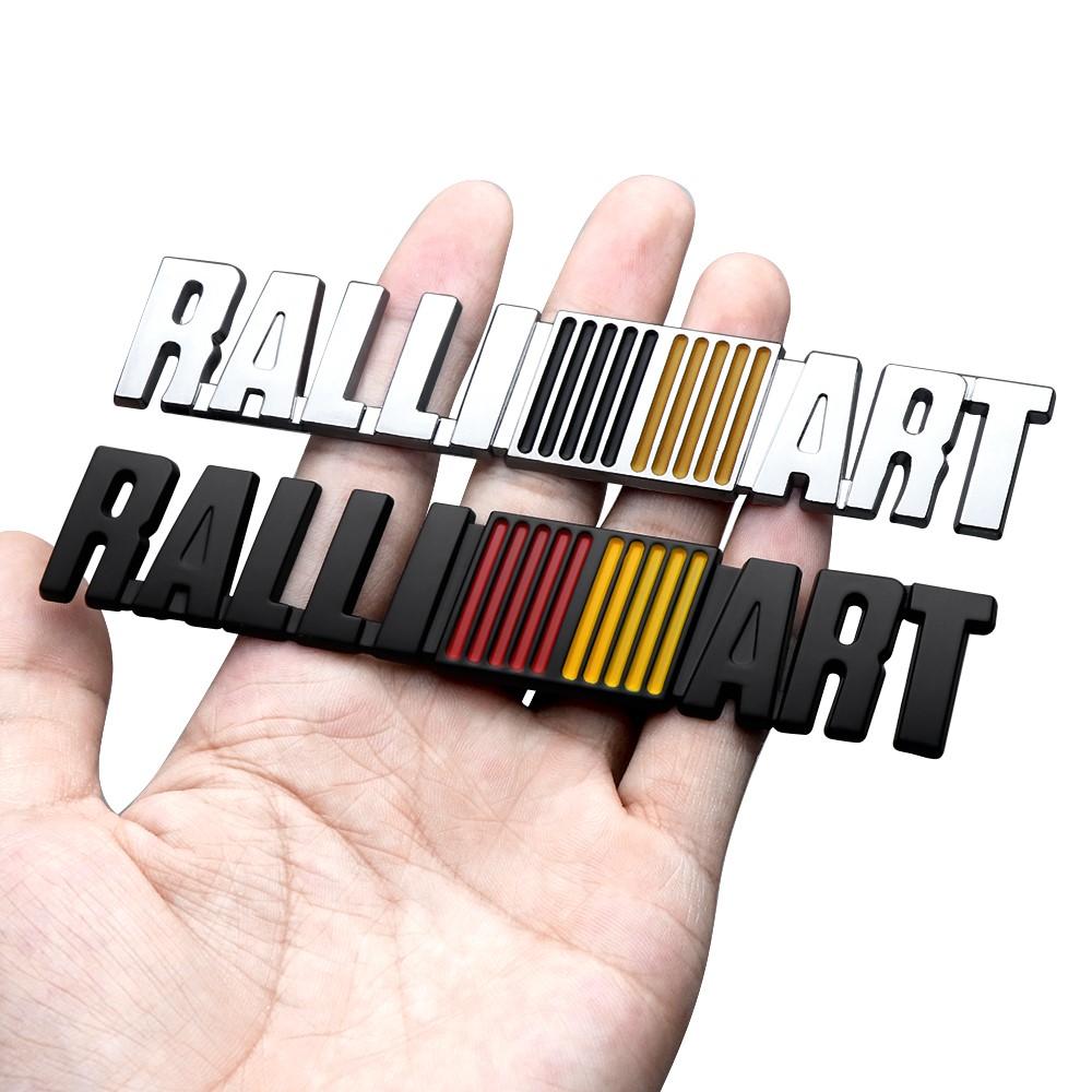 Car Front Grille Emblem Side Badge For Mitsubishi RALLIART Lancer Outlander L200 ASX Pajero Eclipse Galant Sticker Accessories
