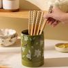 Vintage Ceramic Chopstick Holder Household Chopstick Storage Box with Draining Water Chopstick Spoon Holder Kitchens Accessories