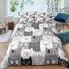 Cute Cat Animal 3D Printed Quilt Cover 100% Polyester Bedding Set Soft and Comfortable Duvet Cover and Pillowcase 2/3-Piece Set