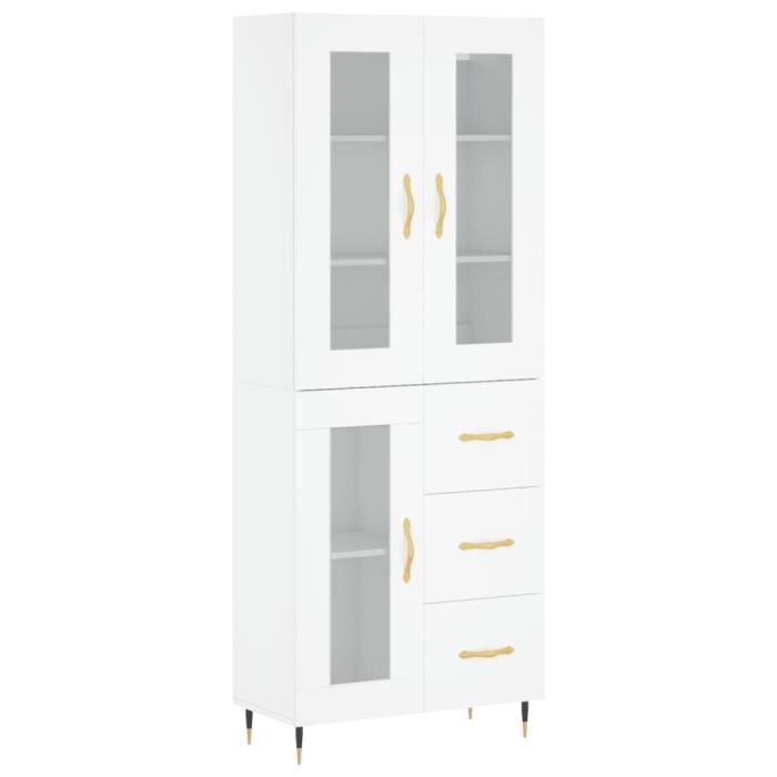 VidaXL Highboard White 69.5x34x180 Cm Engineered Wood 3198577