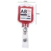 ABS Retractable Badge Reel Easy To Pull Buckle Anti Lost Blood Type Bag Shape Clips Nurse ID Holder Keys Lanyard