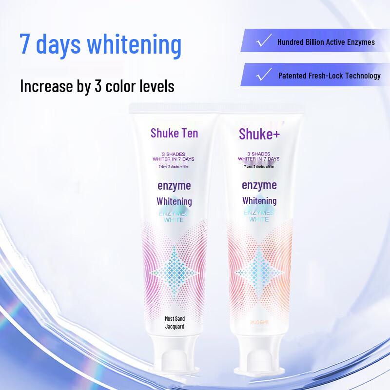 Sakol Whitening Enzyme Toothpaste 120g Twin Pack (Cherry Blossom + White Peach)