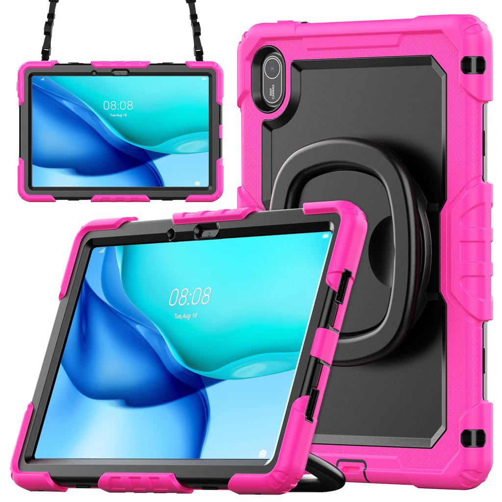 For Huawei MatePad SE 11 Kickstand Case PC + Silicone Tablet Cover with Shoulder Strap