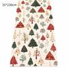 Mixed Pine Tree Pattern Holiday Tablecloth Polyester Party Table Decor Table Runner  Festive Dining