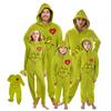Christmas Print Family Matching Hooded Long Sleeved Zippered Jumpsuit Set