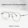 Luxury Premium Ultra-Lightweight Titanium Glasses Frames Women's Stylish Retro Eyewear Business Gentleman Polygonal EyeGlasses