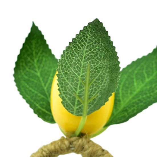 2 ks Kroužky na ubrousky citron provázek držák na ubrousky s umělým žlutým citronem rustikální ovocné kroužky na ubrousky na svatební hostinu narozeninovou oslavu večeři