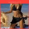 Set Bikini Classico in Pizzo di Nylon da Donna con Schiena Scoperta per Nuoto e Sport Acquatici