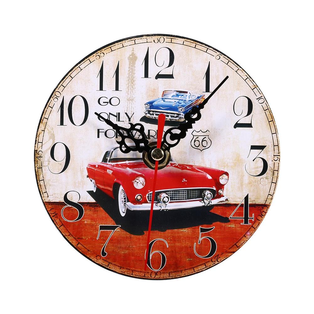 Wooden Round Clock 7 Types Creative Antique Wall Clock Vintage  Wooden Round Clocks Home  Decoration Wooden Clock
