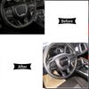 Car Steering Wheel Cover Trim Interior Decoration Accessories Carbon Fiber Look for Dodge Challenger Charger GT RT Hellcat Daytona 2015-2021