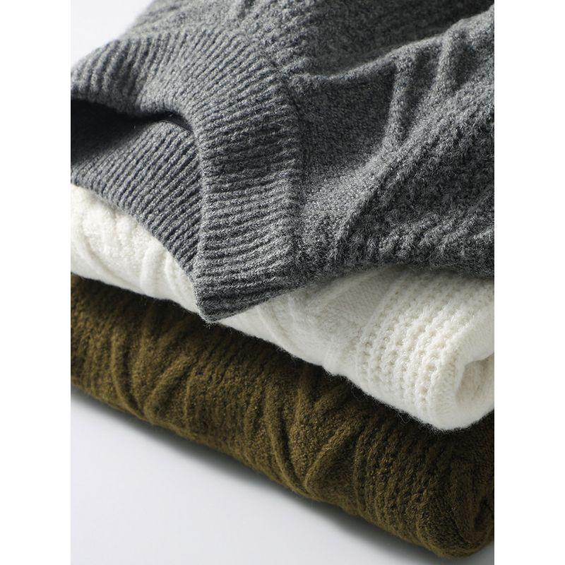 Japanese Retro Half-Turtleneck Sweater for Men, Autumn and Winter Inner Wear, Trendy Brand, High-Quality Export, Thickened Lazy-Style Knitwear Jacket